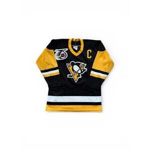 Vintage CCM 1991-92 Mario Lemieux Pittsburgh Penguins Jersey NHL XL Youth